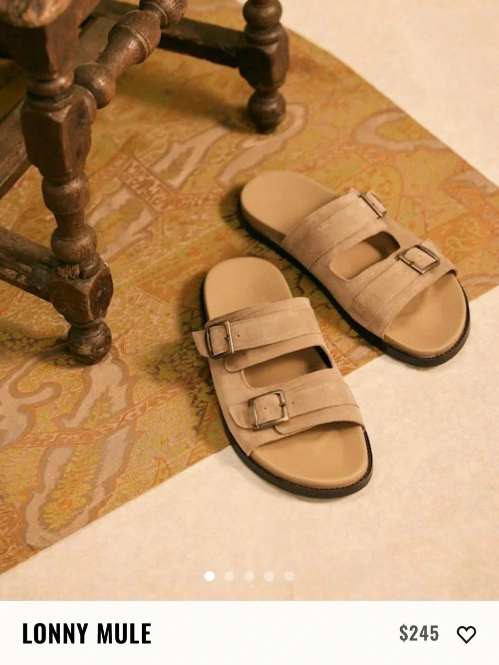 Sezane Men Suede Sandal size 10